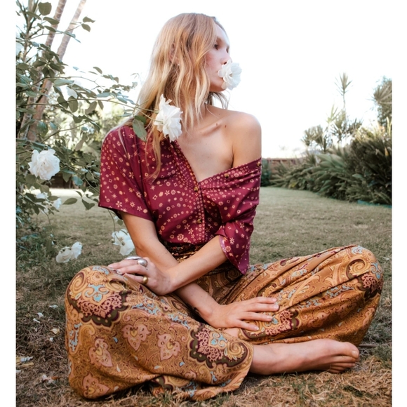 Novella Royale Pants - New Novella Royale the Johnny Pant Rust Moroccan Sun L Wide Leg Pants